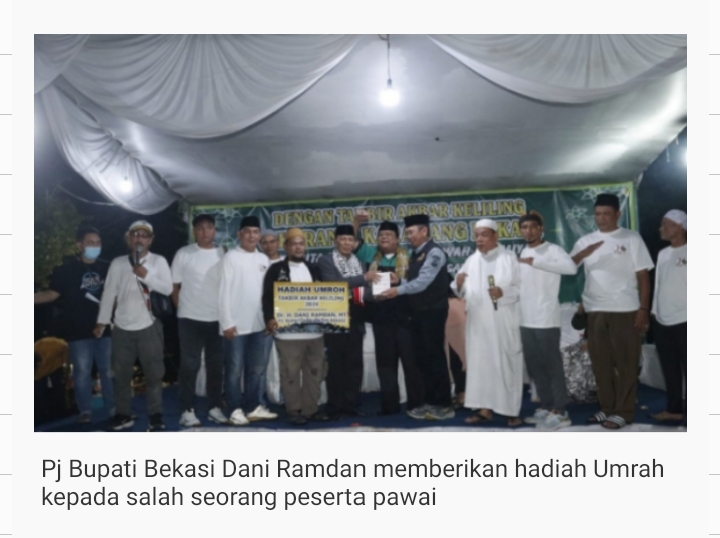 Suharyanto Raih Hadiah Umrah Usai Ikuti Pawai Takbir Keliling