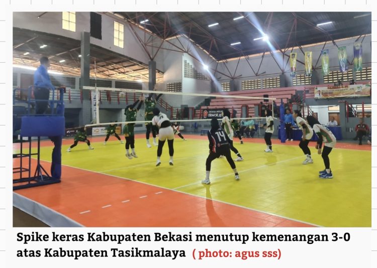 Putra Putri Kabupaten Bekasi Berpeluang Besar Ranking 1 BK Bola Voli Porprov Jabar Wilayah III