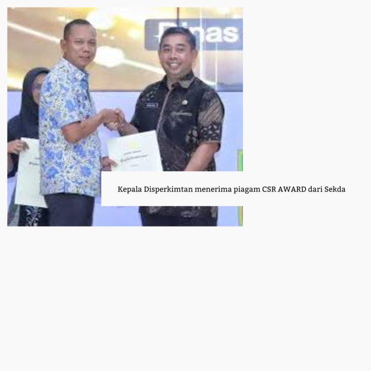Disperkimtan , SKPD Terkolaboratif Pada Ajang CSR Award 2026